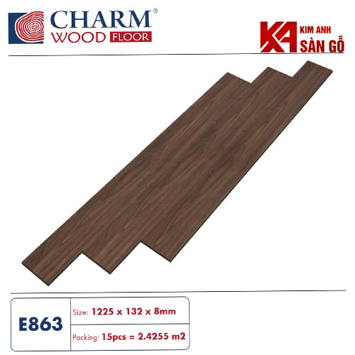 Sàn Gỗ Công Nghiệp 8MM CHARM WOOD-E863